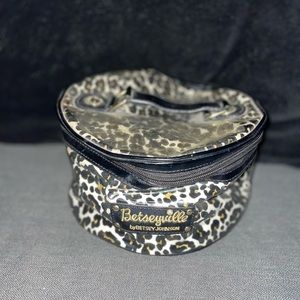 Betsey Johnson Leopard Print Cosmetic Bag Zip Around
